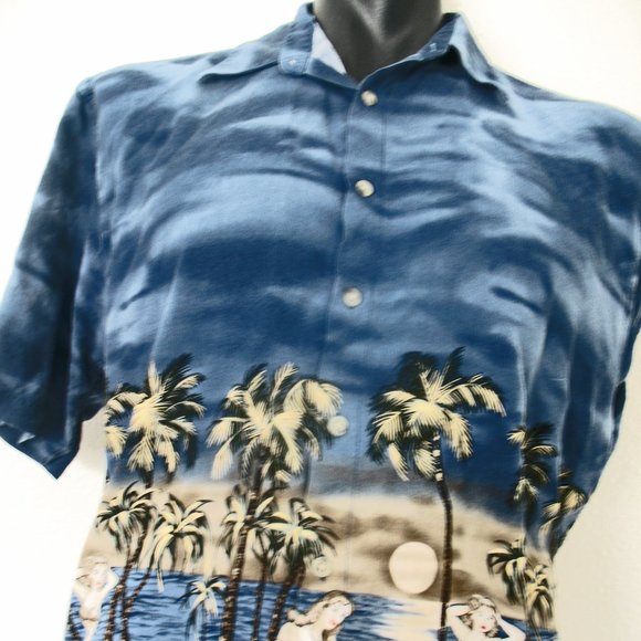 Pierre Cardin Tropical Hawaiian Shirt L Men's - Picture 4 of 7
